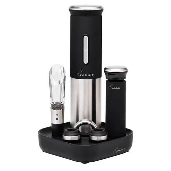 NIB Rabbit Electric Wine Opener Set, 8-piece - Picture 7 of 11
